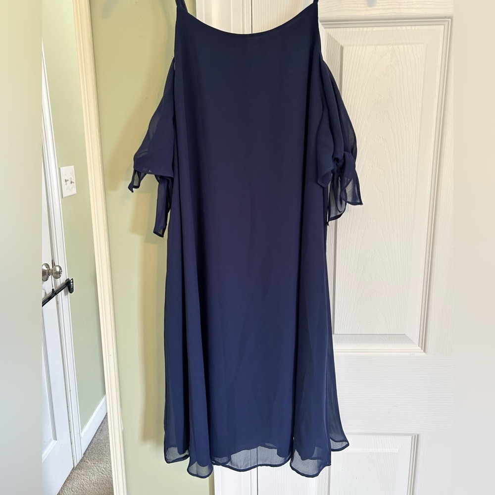 Soprano Navy Long Sleeve Dress